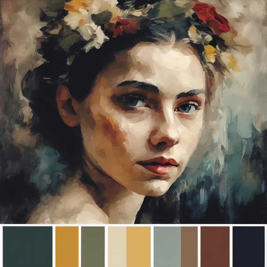 Γυναίκα με στεφάνι από λουλούδια, ελαιογραφία πορτρέτου, τέχνη και μεγάλοι δημιουργοί, έργο καλλιτέχνη, πίνακας ζωγραφικής, κλασική τέχνη, ζωγραφική πορτρέτου, καλλιτεχνικό έργο, δημιουργική τέχνη, σύγχρονη τέχνη, ιστορική τέχνη, ζωγραφική έργου τέχνης, ζωγραφική γυναίκας, λογοτεχνικά και καλλιτεχνικά έργα, βιβλιοπωλείο τέχνης.